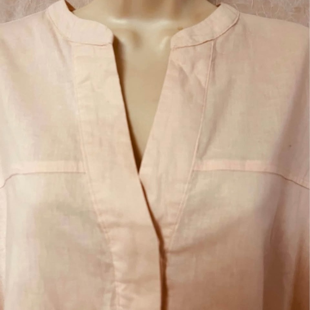 Peach color Boxy Blouse with short Sleeves - Picture 4 of 10